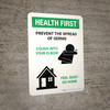 Health First: Prevent the Spread of Germs with Icons Portrait - Wall Sign