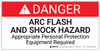 Danger: Arc Flash And Shock Hazard Appropriate Personal Protection - Arc Flash Label