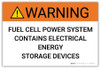 Warning: Fuel Cell Power System Contains Electrical Energy Storage Devices - Arc Flash Label Warning: Fuel Cell Power System Contains Electrical Energy Storage Devices - Arc Flash Label