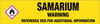 Samarium [CAS# 7440-19-9] - GHS Pipe Marking Label