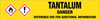 Tantalum [CAS# 7440-25-7] - GHS Pipe Marking Label