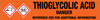 Thioglycolic Acid [CAS# 68-11-1] - GHS Pipe Marking Label