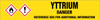 Yttrium [CAS# 7440-65-5] - GHS Pipe Marking Label