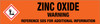 Zinc Oxide [CAS# 1314-13-2] - GHS Pipe Marking Label