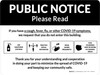 Public Notice: COVID-19 with Icons Landscape - Wall Sign Public Notice: COVID-19 with Icons Landscape - Wall Sign