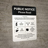 Public Notice: COVID-19 with Icons Portrait - Wall Sign Public Notice: COVID-19 with Icons Portrait - Wall Sign