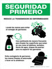 Safety First Reduce La Transmision De Enfermedades Spanish with Icons Portrait - Wall Sign