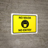 No Mask No Entry with Icon Landscape - Wall Sign