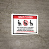 Seat Closed For Social Distancing with Icon Landscape - Wall Sign Seat Closed For Social Distancing with Icon Landscape - Wall Sign