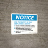Notice: Employees & Guests Precautions Landscape - Wall Sign