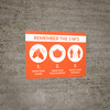 Remember the 3 W's with Icons Orange Landscape v2 - Wall Sign Remember the 3 W's with Icons Orange Landscape v2 - Wall Sign