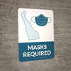 Masks Required - Delaware State Outline Portrait - Wall Sign