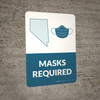 Masks Required - Nevada State Outline Portrait - Wall Sign Masks Required - Nevada State Outline Portrait - Wall Sign