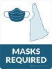 Masks Required - New Hampshire State Outline Portrait - Wall Sign