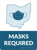 Masks Required - Ohio State Outline Portrait - Wall Sign