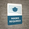 Masks Required - South Dakota State Outline Portrait - Wall Sign Masks Required - South Dakota State Outline Portrait - Wall Sign