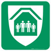 Protection Shelter Safe Condition - ISO Floor Sign Protection Shelter Safe Condition - ISO Floor Sign
