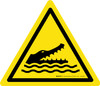 Crocodiles, Alligators or Caimans Warning - ISO Floor Sign