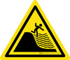 Deep Shelving Beach Warning - ISO Floor Sign Deep Shelving Beach Warning - ISO Floor Sign