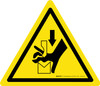 Hand Crushing Between Press Brake Tool Warning - ISO Floor Sign Hand Crushing Between Press Brake Tool Warning - ISO Floor Sign
