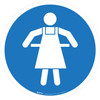 Use Protective Apron Mandatory - ISO Floor Sign Use Protective Apron Mandatory - ISO Floor Sign