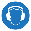 Wear Ear Protection Mandatory - ISO Floor Sign Wear Ear Protection Mandatory - ISO Floor Sign