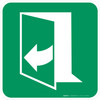 Door Opens by Pulling on the Right-Hand Side Safe Condition - ISO Floor Sign