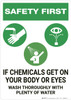Safety First: Chemical Hazard - Wall Sign Safety First: Chemical Hazard - Wall Sign