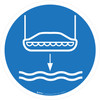 Lower Lifeboat into Water Mandatory - ISO Floor Sign Lower Lifeboat into Water Mandatory - ISO Floor Sign