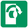 Turn Clockwise to Open Safe Condition - ISO Floor Sign Turn Clockwise to Open Safe Condition - ISO Floor Sign