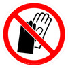 Do Not Wear Gloves Prohibition - ISO Floor Sign Do Not Wear Gloves Prohibition - ISO Floor Sign