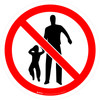 No Children Allowed Prohibition - ISO Floor Sign No Children Allowed Prohibition - ISO Floor Sign