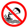 No Kite Surfing Prohibition - ISO Floor Sign No Kite Surfing Prohibition - ISO Floor Sign