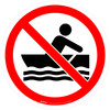 No Manually Powered Craft Prohibition - ISO Floor Sign No Manually Powered Craft Prohibition - ISO Floor Sign
