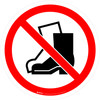 No Outdoor Footwear Prohibition - ISO Floor Sign No Outdoor Footwear Prohibition - ISO Floor Sign