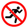 No Running Prohibition - ISO Floor Sign No Running Prohibition - ISO Floor Sign
