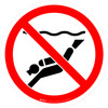 No Sub-Aqua Diving Prohibition - ISO Floor Sign No Sub-Aqua Diving Prohibition - ISO Floor Sign