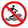 No Surf Craft Prohibition - ISO Floor Sign