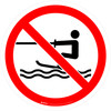 No Towed Water Activity Prohibition - ISO Floor Sign No Towed Water Activity Prohibition - ISO Floor Sign