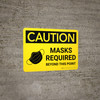 Caution: Masks Required Beyond this Point Wall Sign Caution: Masks Required Beyond this Point Wall Sign