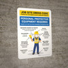 Job Site Dress Code Personal Protection Required Spanish Bilingual Wall Sign Job Site Dress Code Personal Protection Required Spanish Bilingual Wall Sign