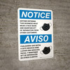 Notice: Anyone Entering This Business Must Wear Face Mask Spanish Bilingual Wall Sign