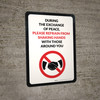 During The Exchange Of Peace Please Refrain From Shaking Hands With Those Around You Portrait - Wall Sign During The Exchange Of Peace Please Refrain From Shaking Hands With Those Around You Portrait - Wall Sign