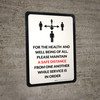Please Maintain A Safe Distance From One Another While Service Is In Order Portrait - Wall Sign Please Maintain A Safe Distance From One Another While Service Is In Order Portrait - Wall Sign