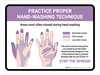 Practice Proper Hand-Washing Technique Landscape - Wall Sign
