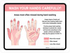 Wash Your Hands Carefully! Areas Most Often Missed Landscape - Wall Sign