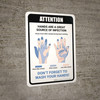 Attention: Hands Are a Great Source of Infection Portrait - Wall Sign Attention: Hands Are a Great Source of Infection Portrait - Wall Sign