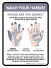 Wash Your Hands! Where Are The Germs Portrait - Wall Sign Wash Your Hands! Where Are The Germs Portrait - Wall Sign