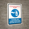 Coronavirus Alert - Please Use Hand Sanitizer Portrait - Wall Sign Coronavirus Alert - Please Use Hand Sanitizer Portrait - Wall Sign