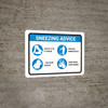 Sneezing Advice - Use Tissue or Sneeze/Dispose/Wash Hands Landscape - Wall Sign Sneezing Advice - Use Tissue or Sneeze/Dispose/Wash Hands Landscape - Wall Sign